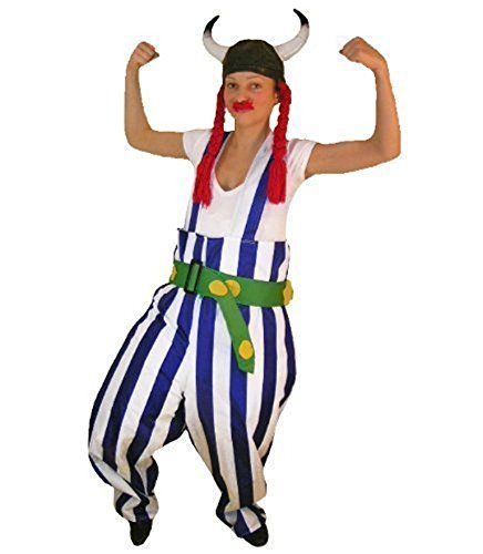 Ikumaal Gallier-Kostüm, To08 XL, mit Helm und Zöpfen!, für Erwachsen-e Männer Frau-en, Kostüm-e Fasching Karneval Fasnacht Faschingskostüm-e Karnevalskostüm-e