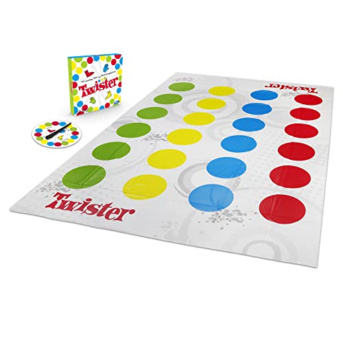 Hasbro Gaming Twister Partyspiel für Familien und Kinder, Twister Spiel ab 6 Jahren, kultiges Spiel für drinnen und draußen