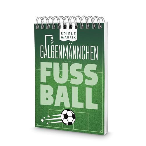 Spiel Fußballfan GALGENMÄNNCHEN | Rate 60 Fussball-Begriffe | Fußballgeschenk für Jungs | Spiele-Klassiker 2.0 | Partyspiel | Reisespiel | Wichteln | A6-Block im Abreißkalender-Format