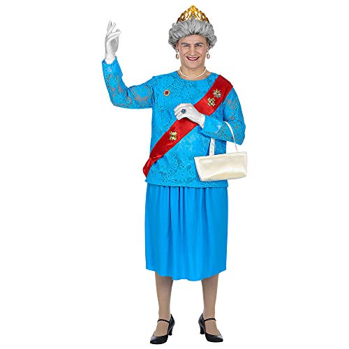 W WIDMANN MILANO Party Fashion - Kostüm The Queen, Männerkleid, Königsfamilie, Royals, Faschingskostüme, M/L