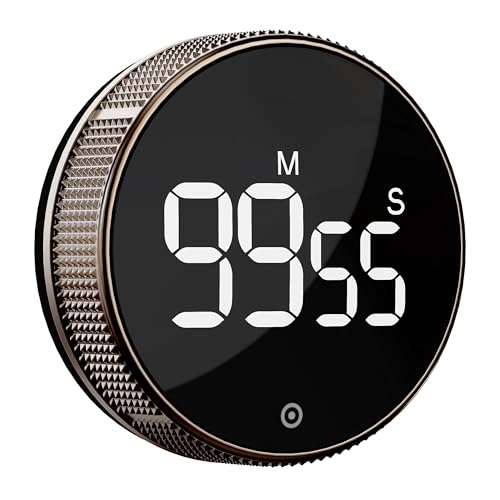 BlueSnail Küche Timer mit LED Digital Display Smart Efficana für Home Classroom Gym Büro, Lautstärke und Helligkeit einstellbare Produktivität Timer (Guncolor)