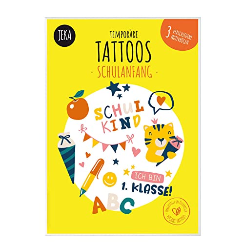 Kindertattoo Schulanfang, 3 Bögen Tattoo , Geschenkidee Schultüte, Geschenke Schulanfang, Mitgebsel Schulanfang, Aufkleber Kinder, Mal Mich Bunt