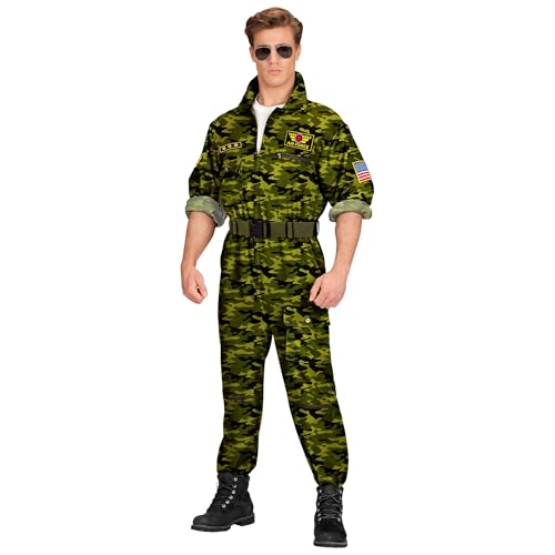 W WIDMANN MILANO Party Fashion - Kostüm Kampfjetpilot, Overall, Pilotenanzug, Uniform, Faschingskostüme