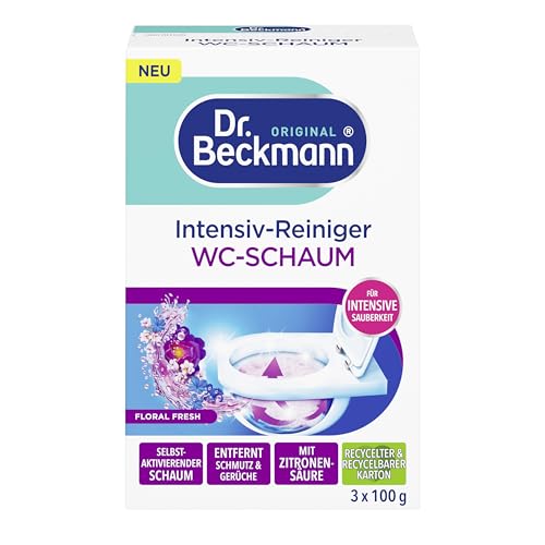 Dr. Beckmann Intensiv - Reiniger Wc-Schaum | Selbstaktivierender Schaum 3x 100 g | Floral Fresh