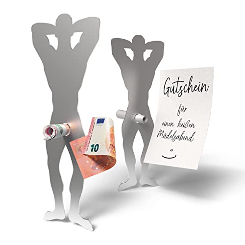Lustige Geschenke für Frauen, Geldgeschenke Verpackung, kleine Geschenke für Frauen, Freundin Geschenk, Geburtstagsgeschenk für Frauen, JGA Frauen, Aluminium Mann 200 x 76 x 1 mm