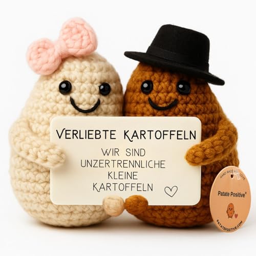Verliebte Kartoffeln© | Romantisches Geschenk | Sie & Er | Paaridee | Valentinstag Hochzeit Jahrestag | Ich liebe dich | Beziehungssouvenir | Mann Frau Verlobte | Herzfest Überraschung Liebe