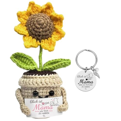 iTbxzzy Geschenke für Mama Mutter, Geburtstagsgeschenk für Mama Geschenk Muttertagsgeschenk Deko, Muttertagsgeschenke Weihnachten Handgefertigtes Sonnenblumen Schlüsselanhänger