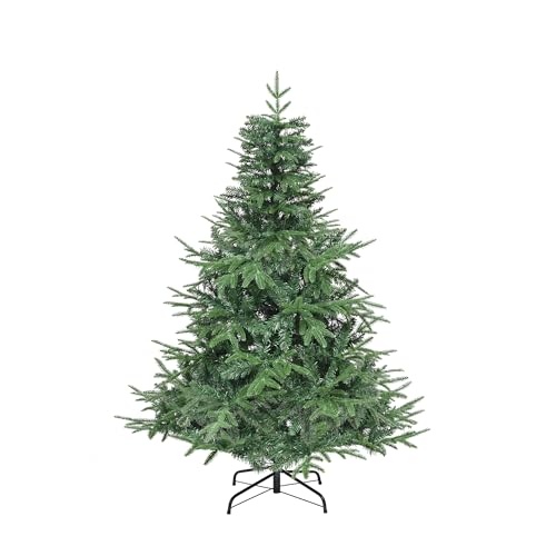YITAHOME 152cm Premium Künstlicher Weihnachtsbaum, ca. 450 Spitzen PE Spritzguss & PVC, Naturgetreu Tannenbaum mit Metallständer & Klappsystem-Rahmen, Schnellaufbau für Zuhause Geschäfte, 152 x Φ75cm