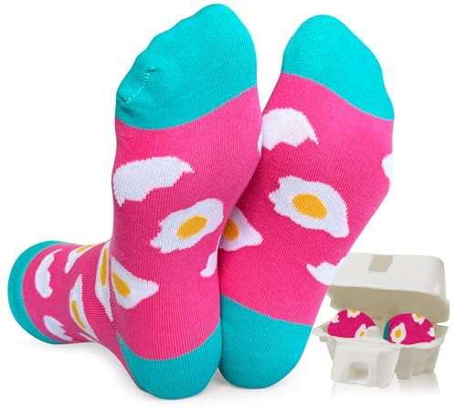 QXRXN Lustige Socken Ostergeschenke für Frauen, Eier Ostersocken Damen Mädchen Ostergeschenke Erwachsene, Kleine Geschenke für Frauen zu Ostern Geburtstag Witzige Socken