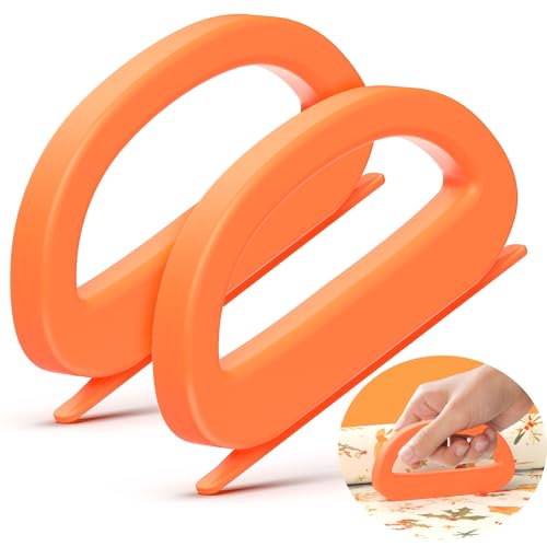 2-Pack Geschenkpapier Schneider mit Klingen an beiden Enden | Gift Wrap Cutter für Weihnachten, Geburtstage & Feiertage | Mini Papierschneider Geschenkpapier für Papierrollen | Wrapping Paper Cutter