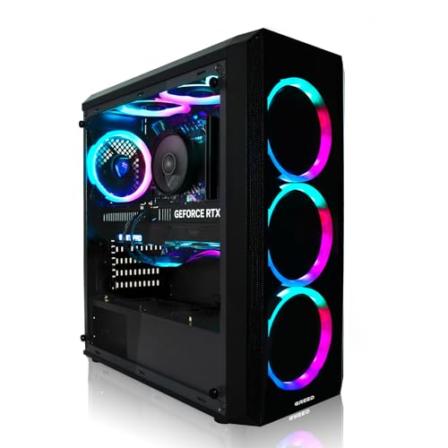 Greed® MK2 - High End Gaming PC - AMD Ryzen 7 5700X & Nvidia Geforce RTX 5060 - Ultra Schneller RGB Computer + 4K Raytracing Rechner mit 4,60 GHZ - 32 GB DDR4 RAM - 1TB SSD - WLAN + W11 Pro