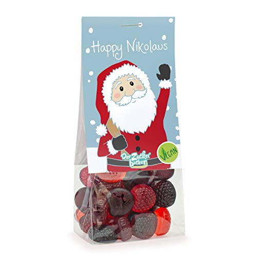 Happy Nikolaus - veganes Fruchtgummi im Beutel, kleine Geschenk-Idee zu Nikolaus