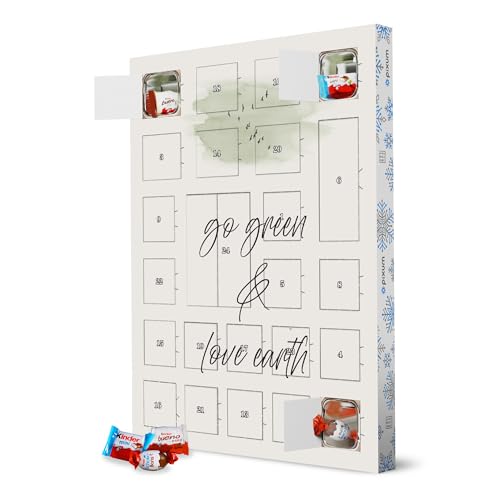 Adventskalender XXL mit Produkten von Kinder® Umweltbewusst handeln artboxONE Adventskalender Typografie