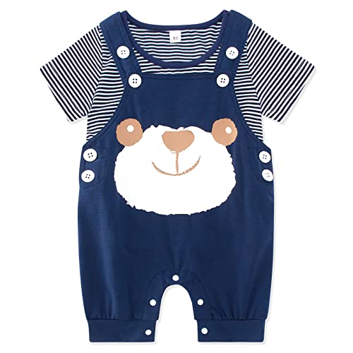 Baby Junge Kleidung Sommer Babykleidung Jungen Set Strampler Latzhose Babysachen Kurzarm Bekleidungssets Baby Jungen 3-6 Monate