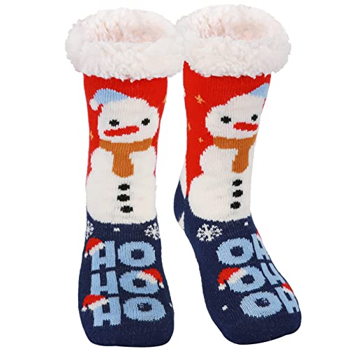 Niofind Kuschelsocken für Herren Damen, Warme Stoppersocken Rutschfest Wintersocken Hüttensocken, Flauschig Weihnachtssocken, Winter Thermosocken Haussocken mit ABS Stopper Weihnachten…