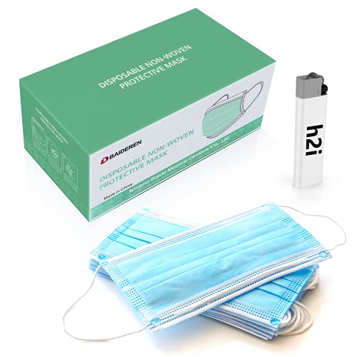 h2i 500 Stück 3-lagige Einweg Mund - Nasen Schutz Maske