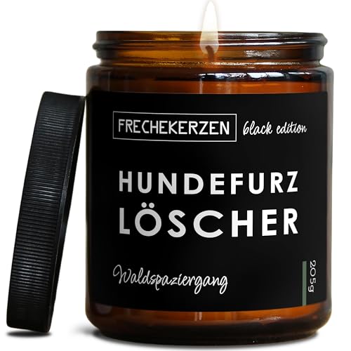 Lustige Duftkerze mit Spruch für Hunde Besitzer & Liebhaber | Handgemacht aus Sojawachs | In Geschenkbox | Nachhaltiges Geburtstagsgeschenk, Gast Geschenk Hundehalter Dog Lovers |Wald