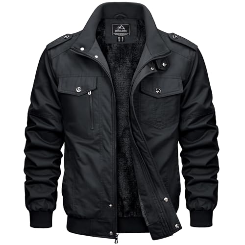 MAGCOMSEN Winterjacke Herren Jacke Parka Warm Gefüttert Fleece Outdoor