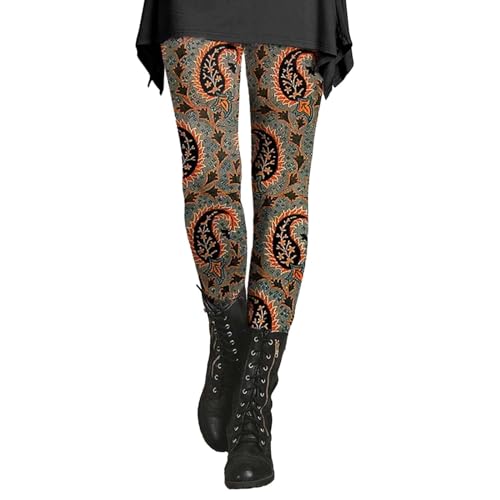 Falke Damen High Waist Leggings - Elegance Figurformend Schwarz Mit Leopardenmuster Und Metallic Silber