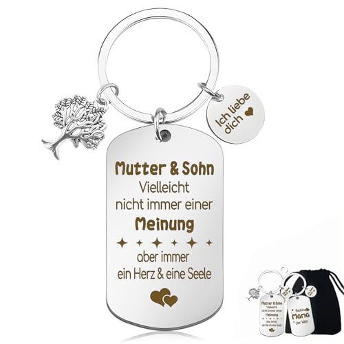 Weihnachtsgeschenke für Mama, Muttertagsgeschenk Schlüsselanhänger, Geschenke für Mama Von Sohn, Beste Mama der Welt, Muttertag, Geburtstag, Adventskalender, Geburtstagsgeschenk für Danke Mutter