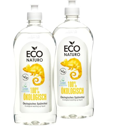 EcoNaturo - Bio Spülmittel 2 Stück 2x500ml - Ökologisch Produkte – Natürliches Geschirrspülmittel für Umweltbewusste – Effektiv gegen Fett - Hautfreundlich – Spülmittel Biologisch Abbaubar (2 Stück)