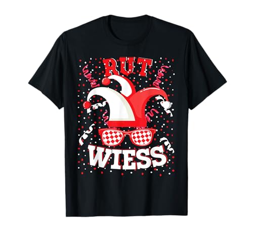Köln Rut und Wiess Rot Weiss Karneval Kölsch T-Shirt
