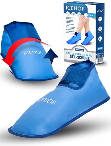ICEHOF Kühlsocken (1 Paar) Sanfter Stoff – Kühl-Schuhe mit Gel Kältetherapie für Füße Zehen bei Chemo-Therapie Rheuma Eis-Socken Chemo – OneSize Unisex