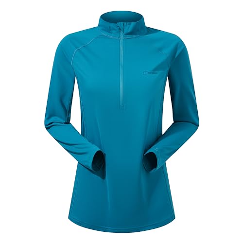 Berghaus Damen 24/7 Umstandsmode Half Zipped Long Sleeve Tech T-Shirt | Feuchtigkeitstransport | Atmungsaktiv | Umweltbewusstes T-Shirt