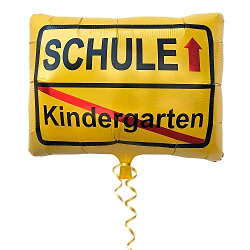 Oblique Unique® Kindergarten/Schule Ortsschild Folien Luftballon Hänge Deko für Einschulung Schuleinführung Schulanfang Schulstart Schule Ballon