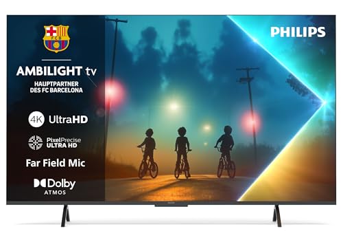Philips Ambilight 55PUS8200 4K LED Smart TV - 55 Zoll Display mit Pixel Precise Ultra HD, Titan OS, Dolby Vision und Dolby Atmos Sound