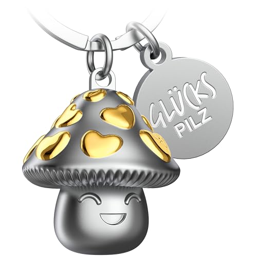 FABACH Glückspilz Schlüsselanhänger Glücksbringer Champ - Viel Glück Herz Glücksbringer Viel Erfolg - Glücksbringer Auto - Geschenk Viel Glück