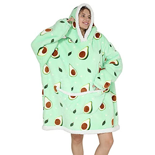 JOREAY Polyester, Übergroße Decke Hoodie Sweatshirt für Erwachsene, Männer, Frauen, Jugendliche, Super Weiche Gemütliche Warme Komfortable Sherpa Riesen-Hoodie, Geeignet Kapuzenpullover