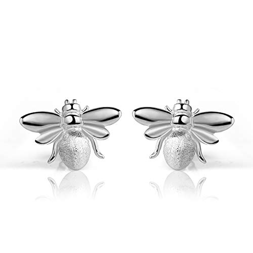 ✦ Weihnachtsgeschenke ✦Springlight Ohrringe Silber 925 Süße Honigbiene Ohrstecker Am Beliebtesten Ohrringe Handmade Schmuck Damen Geschenke für Frauen.(Silber)