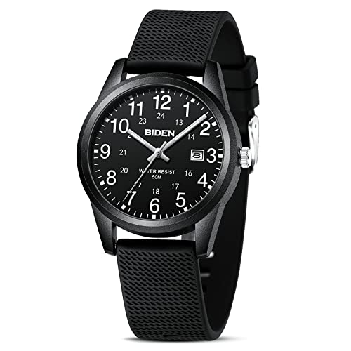 LN LENQIN Herren Uhr Männer Analog Quarz 30M wasserdichte Armbanduhren Herren mit Datum Mode Casual Designer Uhr für Herren Silicone Band
