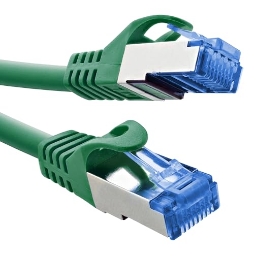 InLine Patchkabel, Cat.6A, S/FTP, TPE (LSZH), CCA, PoE, LAN, Ethernet, Netzwerk Kabel, RJ45 Gigabit, grün, 1,5m, 72614G