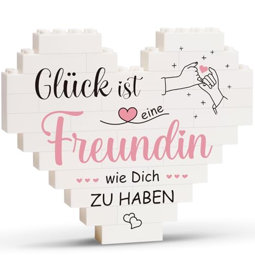 Greatabox Beste Freundin Geschenke, Geschenke für Freundin Frauen, Geschenk Freundin Geburtstag, Herzförmiges Plakette-Dekoration, Geschenke für Freundin, Freundschaftsgeschenke, Weihnachtsgeschenke