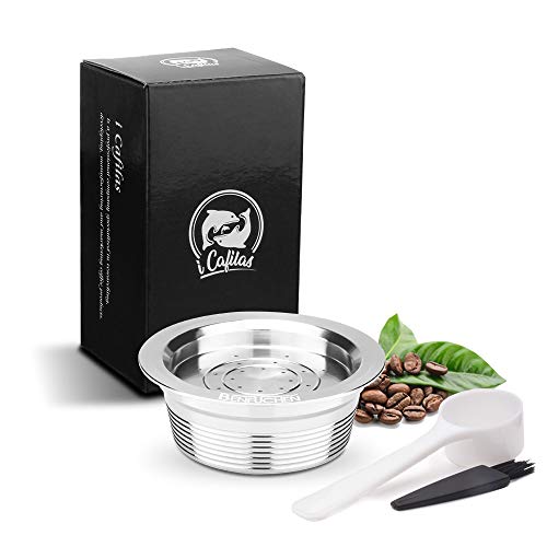 i Cafilas Wiederbefüllbare Lavazza A Modo Mio Kaffeekapsel aus Edelstahl zum Nachfüllen Refill-Kapsel für umweltbewusste Kaffee-Liebhaber,kompatibel mit Lavazza A Modo Mio (Kaffeekapsel)