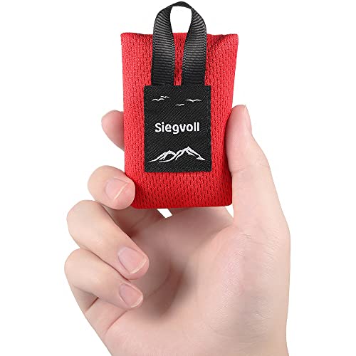 Siegvoll Mini Picknickdecke Ultraleicht ultradünne tragbare Stranddecke, Outdoor Decke für Strand, Picknick, Camping, Wandern, Reisen und Fahrrad 70 x 110 cm (Schwarz)