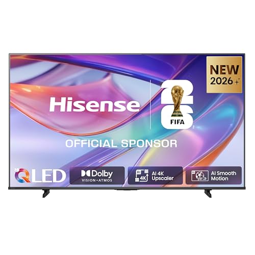 Hisense 50E7DS Fernseher 50 Zoll, 4K UHD QLED, Smart TV, Hi-View AI Engine, 60Hz Game Mode Plus, Dolby Vision IQ, HI-QLED Colour, Filmmaker Mode, AI Smooth Motion, Airplay, Sprachsteuerung[2026]