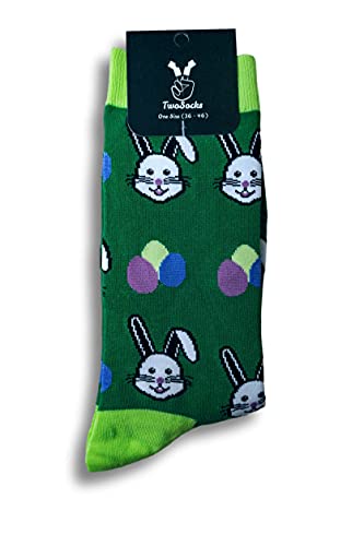 TwoSocks Ostern Socken Herren | Damen & Herren Strümpfe | Socken Ostern| Baumwolle, Einheitsgröße | Ostergeschenk (Osterhase)