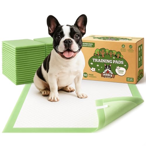 Pogi Trainingspads für Hunde – 60 × 60 cm, groß, umweltbewusst, für kleine bis mittelgroße Hunde – 50 Stück