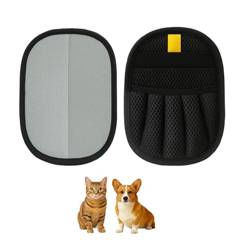 ZenithyrEn Tierhaarentferner Handschuh 2er Set – Verdicktes Design mit starker elektrostatischer Saugkraft, Fell Magnet handschuh，haarentfernungshandschuh, tierhaarentfernungshandschuh