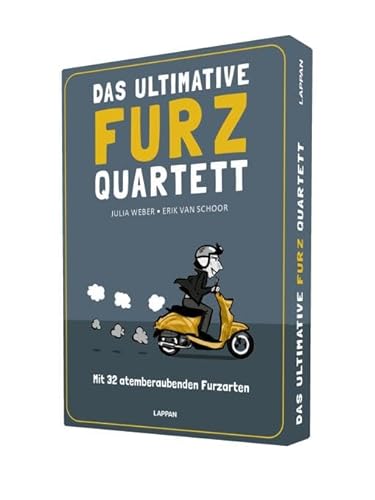 Das ultimative Furz-Quartett: Mit 32 atemberaubenden Furzarten | Lustiges Kartenspiel ab 2 Spielern für Kinder, Erwachsene und Spieleabende unter Freunden