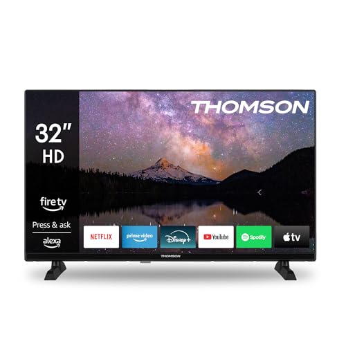 Thomson 32'' (80 cm) HD – LED Fire TV – Alexa-Sprachsteuerung, AirPlay-Unterstützung, Triple Tuner, Bluetooth, HDMI, USB-Anschlüsse, AV IN und CI+ – 32HF2S34 – 2024