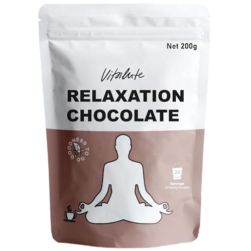 EntspannungsSchokolade - Kakao mit Baldrian Ashwagandha und Gaba - Trinkschokolade ohne Zucker - Entspannung Geschenk für Frauen und Männer - Heiße Schokolade - Geburtstagsgeschenk