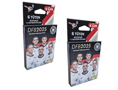 Panini 125 Jahre DFB Fussball Sticker - 2x Eco Blister klein