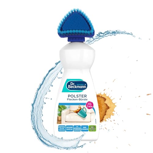 Dr. Beckmann Polster Flecken-Bürste, Flüssigkeit | Polsterreiniger gegen hartnäckige Flecken und Gerüche auf Sofas, Autositzen etc. | inkl. praktischem Bürstenapplikator | 400 ml