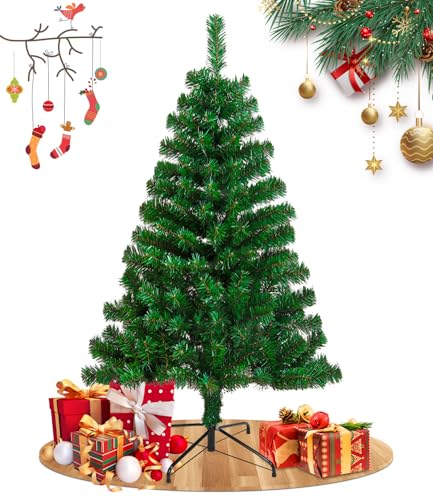 Künstlicher Weihnachtsbaum 180CM mit 800 Spitzen, Tannenbaum Christbaum Grün Fairytrees Weihnachtsbaum Weihnachtsbaum Künstlich, PVC und Metallhalterung Einfach Aufzuhängen Weihnachtsbaum Deko