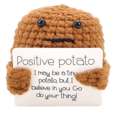 xinrongda Pocket Hug Mini-Plüsch, Kreative Strickwolle Kartoffel Puppe, Eine Kleine Umarmung, Positive Kartoffel,Beste Freundin Geschenke,Geschenk für Familie Freund Freundin Patient