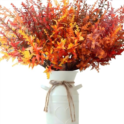 Avagiaforu 10 Bündel Künstliche Herbstblumen, Herbstblumen Künstlich Herbststrauß, Kunstblumen Herbst, Künstliche Blumen Herbst Pflanze Blumen Herbstzweige für Herbstdeko Drinnen Draußen Garten Tisch